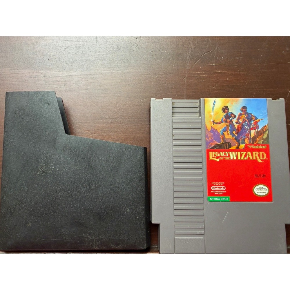 Legacy of the Wizard NES Game Cartridge Sleeve Included - Tested and Working